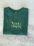Lucky Charm embroidered toddler tshirt | shirt, tee, st patricks day, st paddys day, kids shirt, shamrock, embroidery