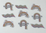 The future is inclusive pride sticker | holographic, glitter, human rights, equality, queer, lgbtq, gay, inclusion, diverse, pride gift