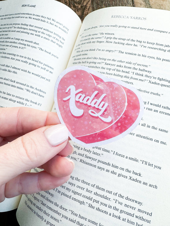 Fourth Wing-inspired sticker | holographic, glitter, quote, bookish, fantasy, xaden, iron flame, gift, wingleader, xaddy, morally grey