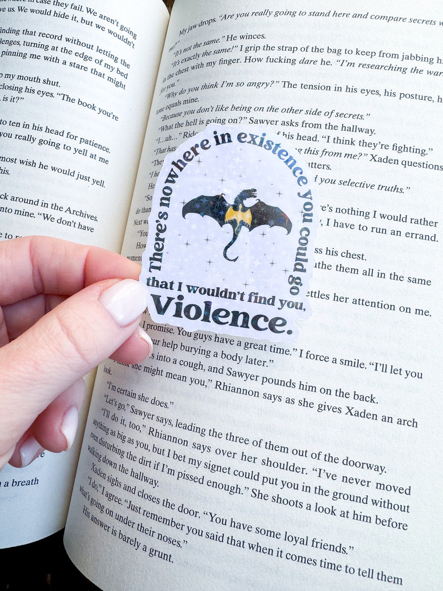 Fourth Wing-inspired sticker-Violet – Gifted Reality