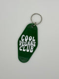 Cool Vegans Club motel keychain | vegan, gift, plant based, eco, vegetarian, herbivore, vegan lover gift, gift for her, birthday gift
