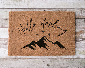 Hello darling bookish doormat| door mat, funny door mat, housewarming gift, bookish doormat, coir doormat, ACOTAR, wedding gift, gift, feyre
