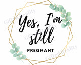Pregnancy Progress Signs - geometric foliage