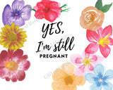 Pregnancy Progress Signs - floral [INSTANT DOWNLOAD]