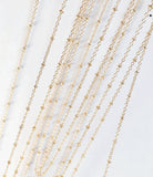 Dainty Gold Mask Chain Necklace w/ Gold Beads